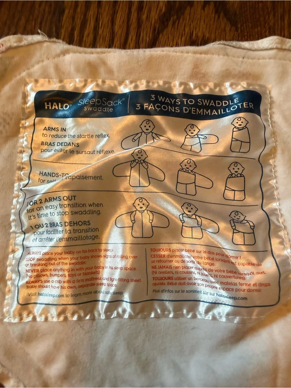Halo White Sleep Sack with Multicolor Triangle Pattern